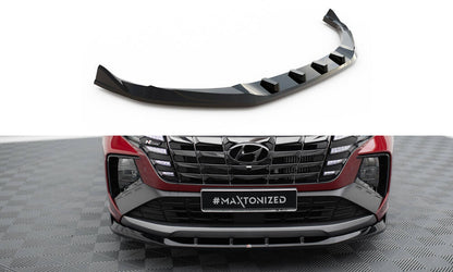 Maxton Front Ansatz V.1 für Hyundai Tucson N-Line Mk4 schwarz Hochglanz