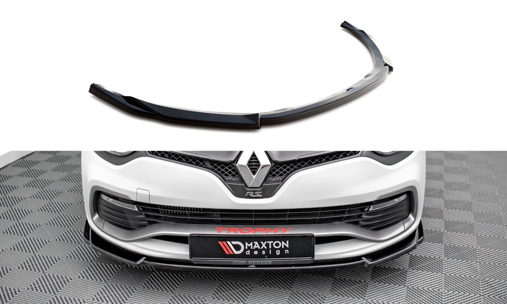 Maxton Front Ansatz V.2 für Renault Clio RS Mk4 schwarz Hochglanz