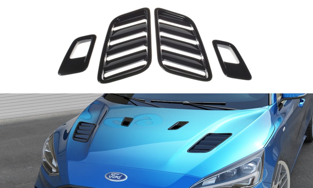 Maxton Motorhauben Luftschlitze Ford Focus ST-Line / ST Mk4 Carbon Look