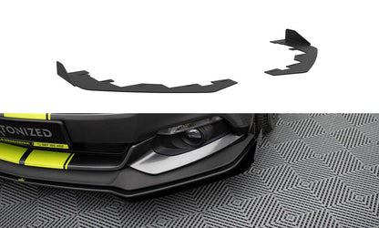 Maxton Front Flaps Ford Mustang GT Mk6  schwarz Hochglanz