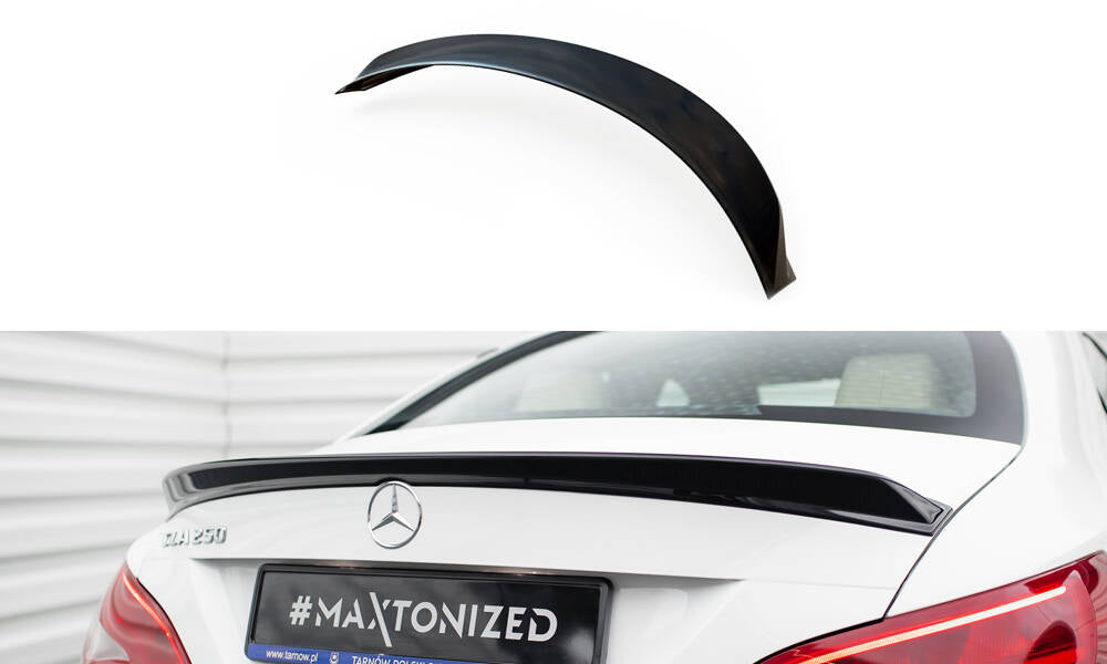 Maxton Spoiler CAP für 3D Mercedes-Benz CLA C117 Facelift schwarz Hochglanz