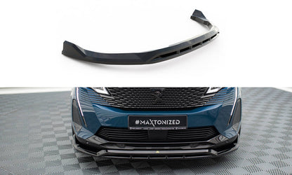 Maxton Front Ansatz für Peugeot 3008 GT-Line Mk2 Facelift schwarz Hochglanz