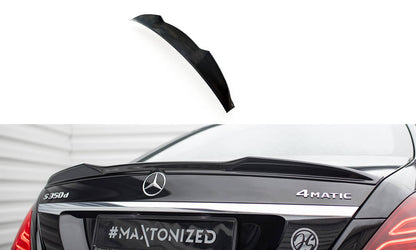 Maxton Spoiler CAP für 3D Mercedes-Benz S W222 schwarz Hochglanz