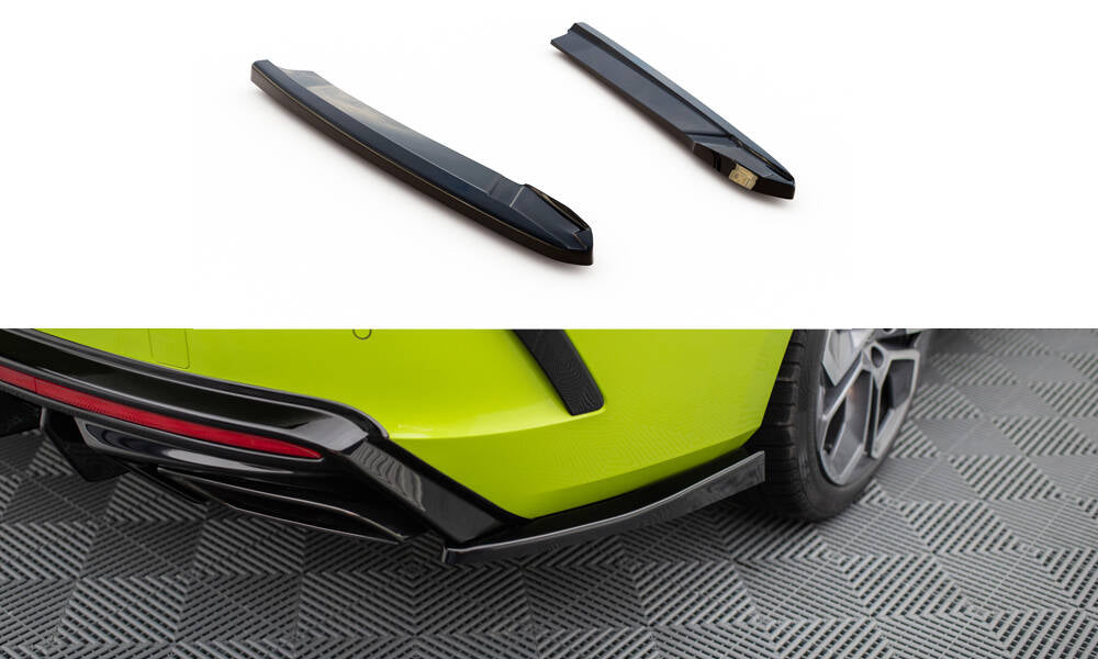 Maxton Heck Ansatz Flaps Diffusor V.4 für Skoda Octavia RS Mk4 schwarz Hochglanz