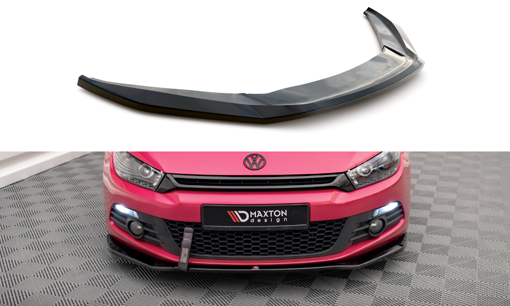 Maxton Front Ansatz V.2 für Volkswagen Scirocco Mk3 schwarz Hochglanz