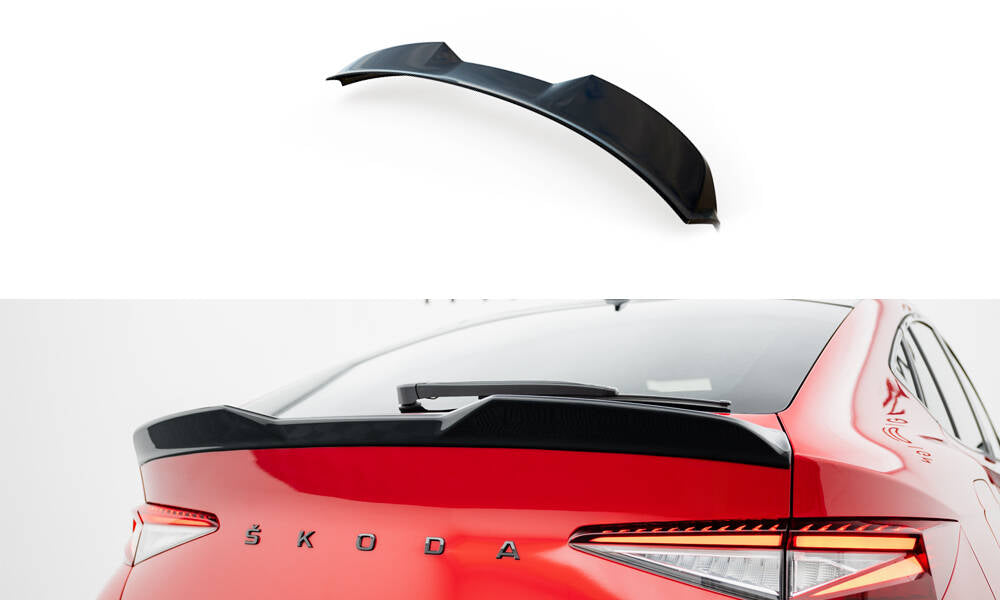 Maxton Spoiler CAP für 3D Skoda Enyaq Coupe iV schwarz Hochglanz
