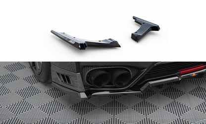 Maxton Heck Ansatz Flaps Diffusor für Nissan GTR R35 Facelift schwarz Hochglanz