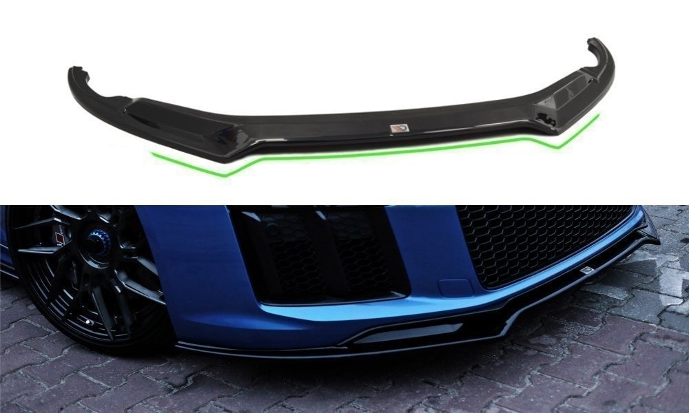 Maxton Front Ansatz V.2 für Audi R8 Mk.2 schwarz Hochglanz