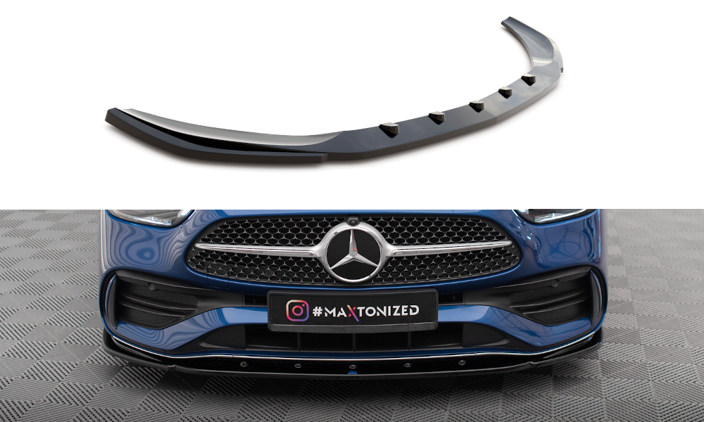 Maxton Front Ansatz V.2 für Mercedes-Benz C AMG-Line / 43 AMG W206 schwarz Hochglanz