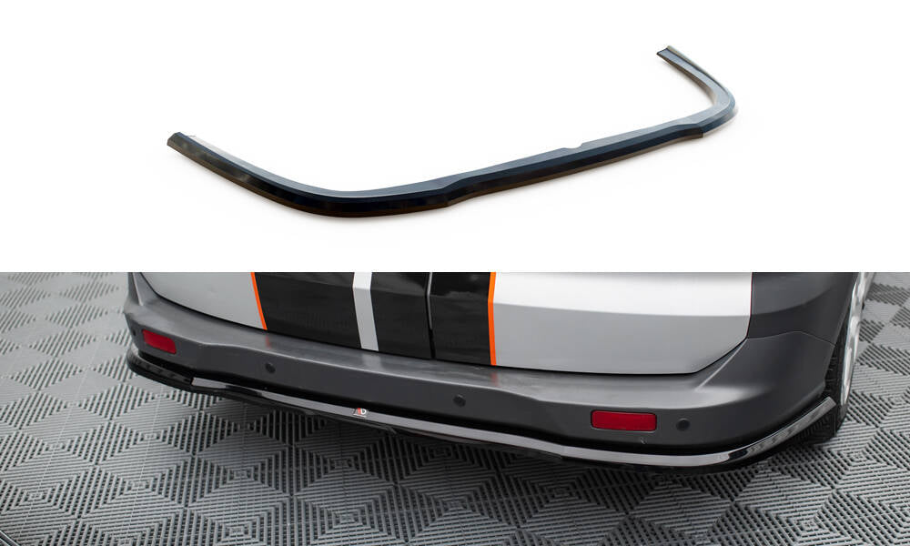 Maxton Zentrale Hinten Splitte Ford Transit Courier Mk1 schwarz Hochglanz