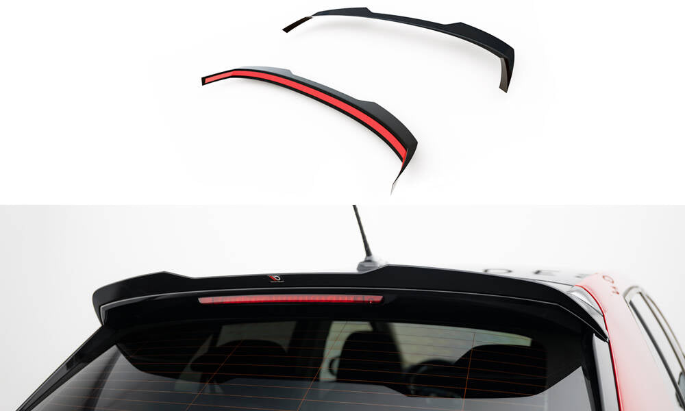 Maxton Spoiler CAP für Skoda Fabia Mk4 schwarz Hochglanz