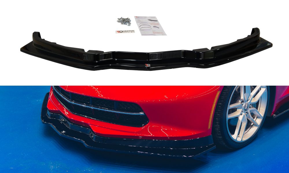 Maxton Front Ansatz für CHEVROLET CORVETTE C7  Carbon Look