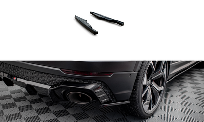 Maxton Heck Ansatz Flaps Diffusor V.2 für Audi RSQ8 Mk1 schwarz Hochglanz