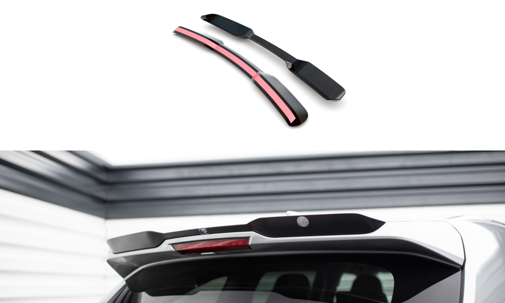 Maxton Spoiler CAP für Toyota Highlander Mk4 schwarz Hochglanz