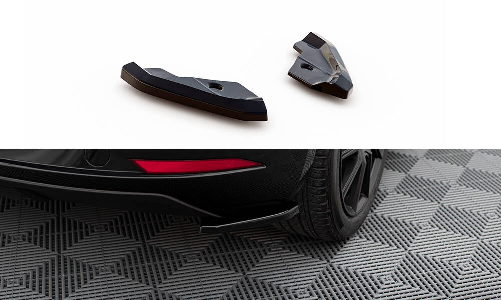 Maxton Heck Ansatz Flaps Diffusor V.1 für Seat Leon Hatchback Mk3 Facelift schwarz Hochglanz