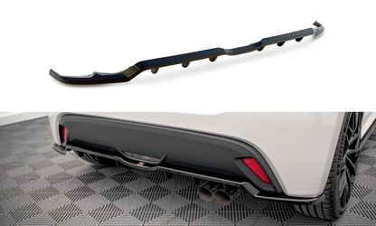 Maxton Mittlerer Diffusor Heck Ansatz DTM Look für V.2 Toyota Yaris Mk4 schwarz Hochglanz