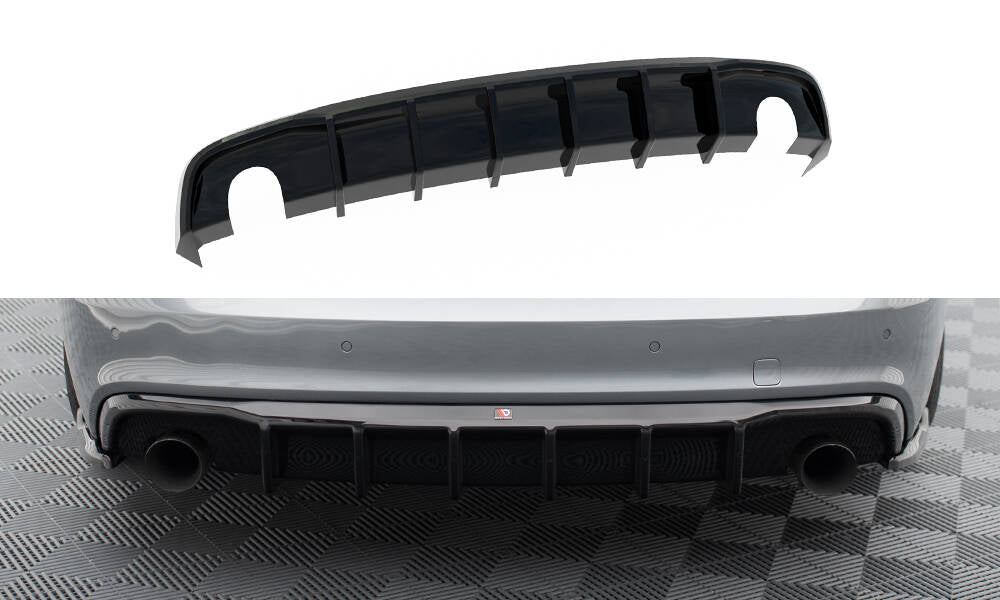 Maxton Diffusor Heck Ansatz für Audi A5 S-Line Coupe / Sportback 8T Facelift (Version mit Einzelauspuff auf beiden Seiten)