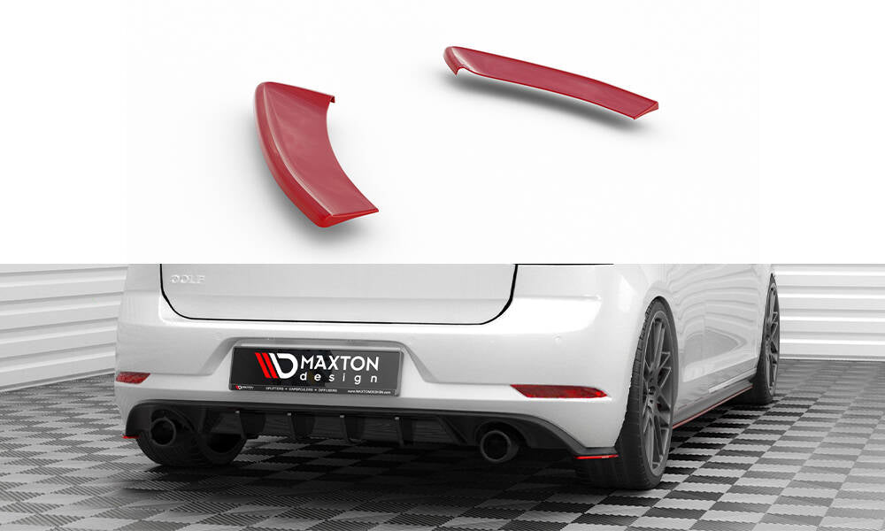 Maxton Heck Ansatz Flaps Diffusor V.2 für Volkswagen Golf GTI Mk7 Facelift schwarz Hochglanz