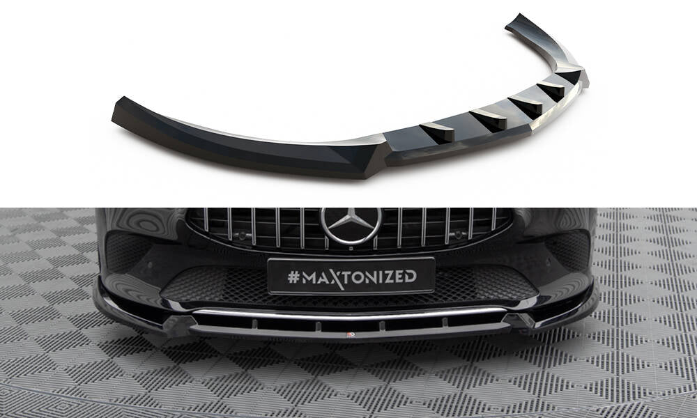 Maxton Front Ansatz V.2 für Mercedes-Benz CLA C118 schwarz Hochglanz