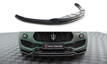 Maxton Front Ansatz V.2 für Maserati Levante Mk1 schwarz Hochglanz