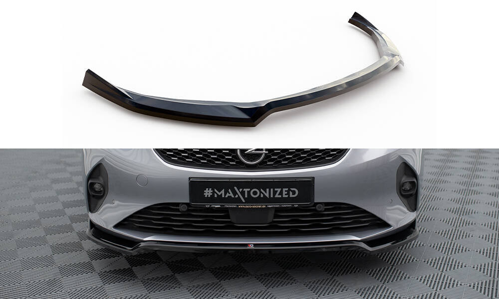 Maxton Front Ansatz V.2 für Opel Corsa F ( Mk6) schwarz Hochglanz