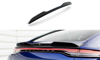 Maxton Spoiler CAP für 3D Porsche Panamera E-Hybrid 971 Facelift schwarz Hochglanz