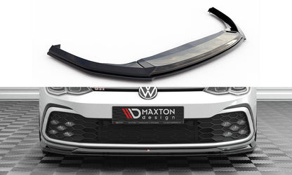 Maxton Front Ansatz V.6 für Volkswagen Golf GTI / GTE / R-Line Mk8 schwarz Hochglanz