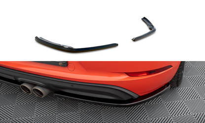 Maxton Heck Ansatz Flaps Diffusor für Porsche 718 Cayman 982c schwarz Hochglanz