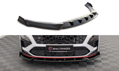 Maxton Front Ansatz V.1 für Hyundai Kona N Mk1 schwarz Hochglanz