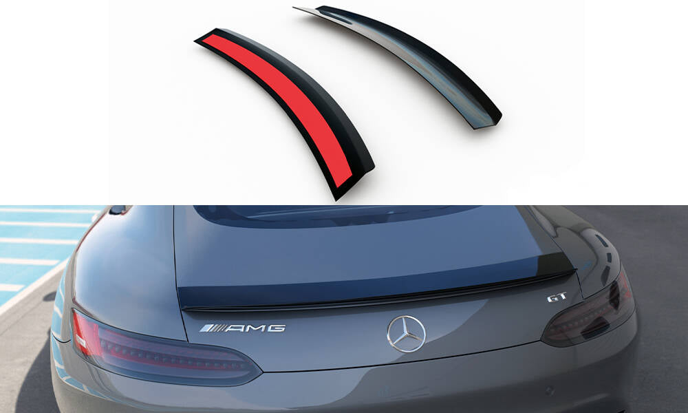 Maxton Spoiler CAP für Mercedes-AMG GT / GT S C190 Facelift schwarz Hochglanz