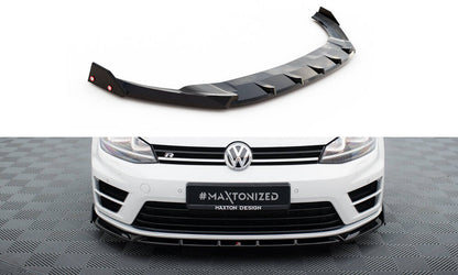 Maxton Front Ansatz V.5 +Flaps für Volkswagen Golf R Mk7