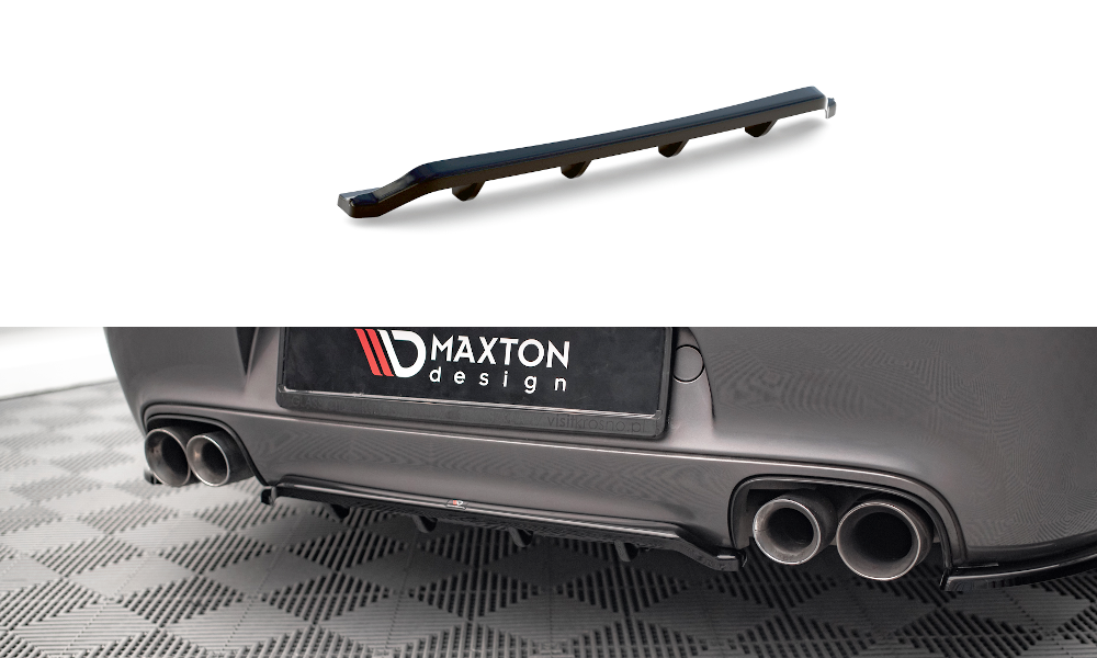 Maxton Mittlerer Diffusor Heck Ansatz DTM Look für Porsche 911 Carrera / Carrera GTS 997 Facelift schwarz Hochglanz