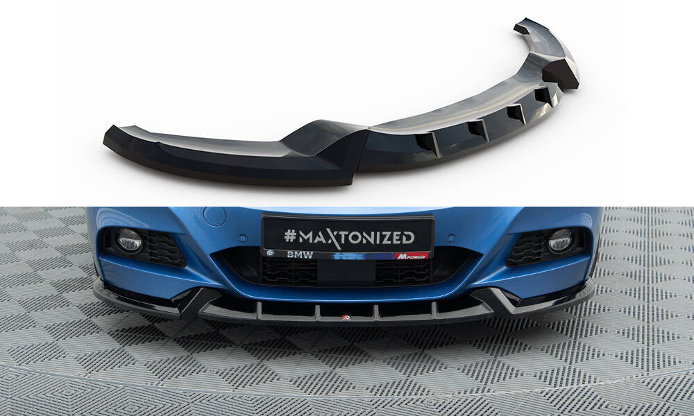 Maxton Front Ansatz V.1 für BMW 3er GT M-Paket F34 schwarz Hochglanz
