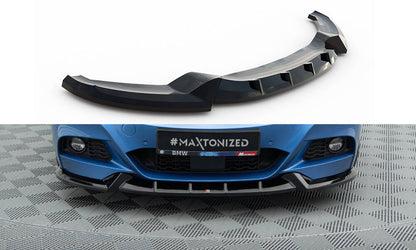 Maxton Front Ansatz V.1 für BMW 3er GT M-Paket F34 schwarz Hochglanz