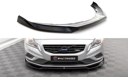 Maxton Front Ansatz V.2 für Volvo S60 R-Design Mk2 schwarz Hochglanz