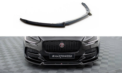 Maxton Front Ansatz V.2 für Jaguar XE X760 Facelift schwarz Hochglanz