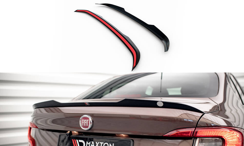 Maxton Spoiler CAP für Fiat Tipo S Limousine Mk1 schwarz Hochglanz