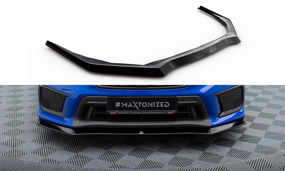 Maxton Front Ansatz V.1 für Subaru WRX STI Mk1 Facelift schwarz Hochglanz