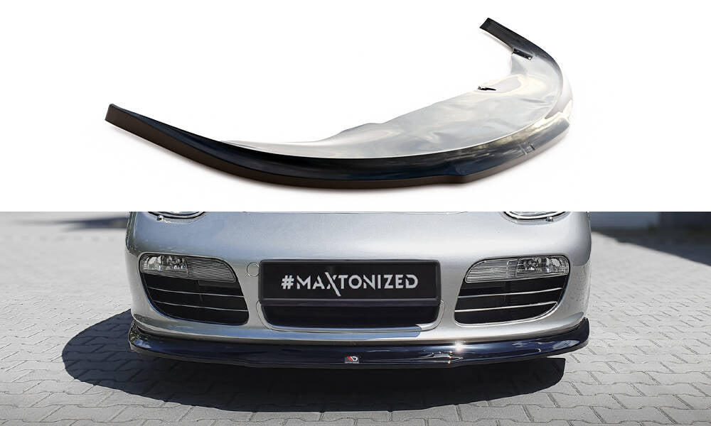 Maxton Front Ansatz für Porsche Boxster 987 schwarz Hochglanz