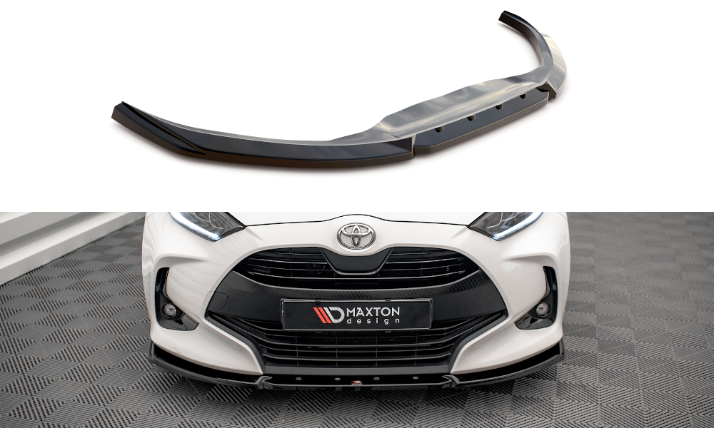 Maxton Front Ansatz V.2 für Toyota Yaris Mk4 schwarz Hochglanz
