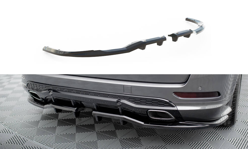 Maxton Mittlerer Diffusor Heck Ansatz DTM Look für Ford S-Max ST-Line Mk2 schwarz Hochglanz