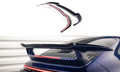 Maxton Spoiler CAP für Porsche 911 Carrera Aero 992 schwarz Hochglanz