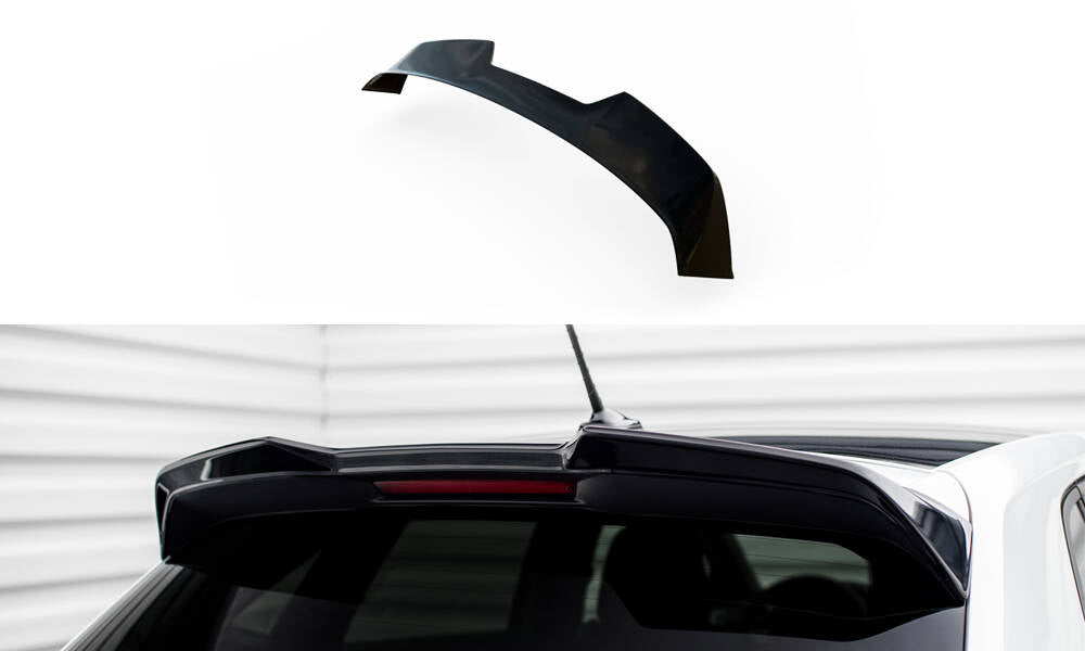 Maxton Spoiler CAP für 3D Volkswagen Polo GTI Mk6 Facelift schwarz Hochglanz