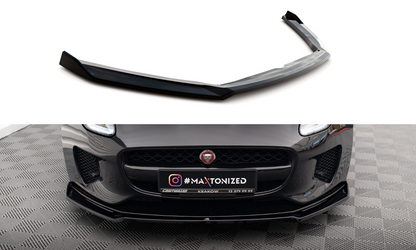 Maxton Front Ansatz V.2 für Jaguar F-Type Mk1 Facelift schwarz Hochglanz