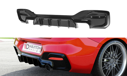 Maxton Diffusor Heck Ansatz für Bmw 1 F20/ F21 Facelift M-Power Carbon Look