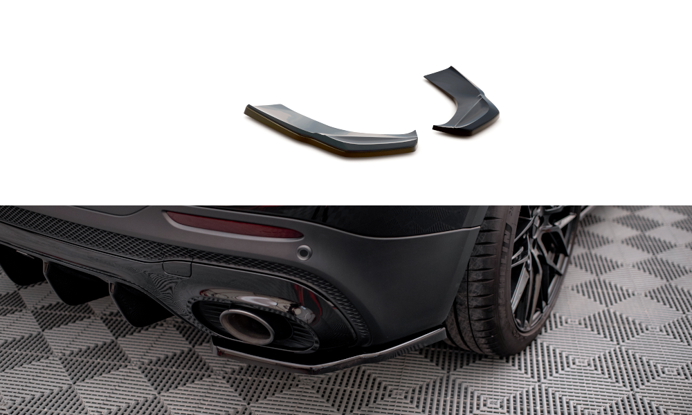 Maxton Heck Ansatz Flaps Diffusor für Mercedes-AMG GLB 35 X247 schwarz Hochglanz