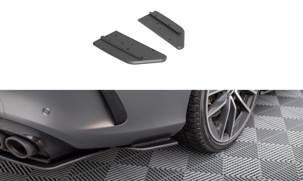 Maxton Street Pro Heck Ansatz Flaps Diffusor für Mercedes-AMG C43 Coupe C205 Facelift