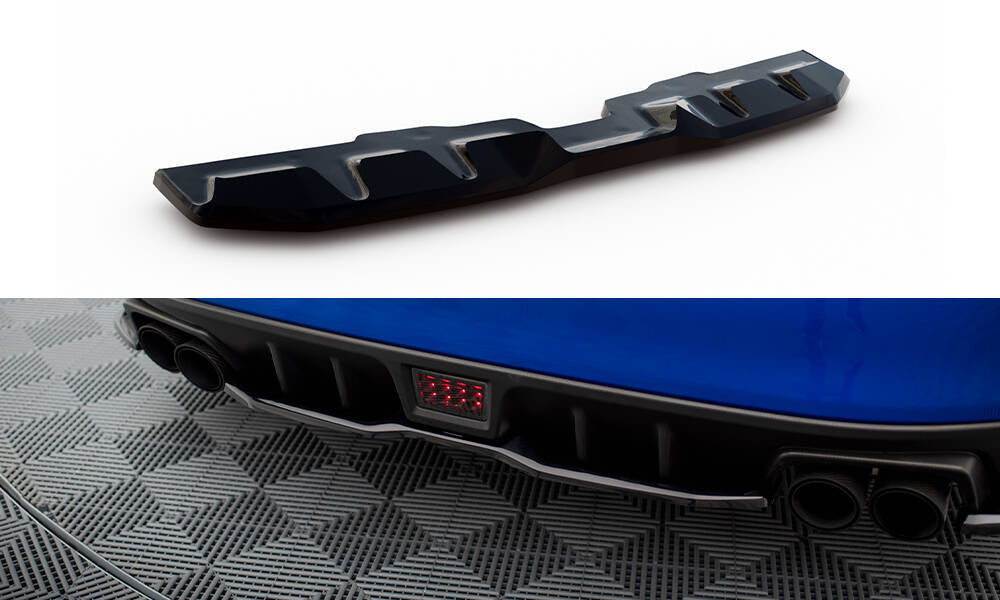 Maxton Mittlerer Diffusor Heck Ansatz V.2 für Subaru WRX STI Mk1  schwarz Hochglanz