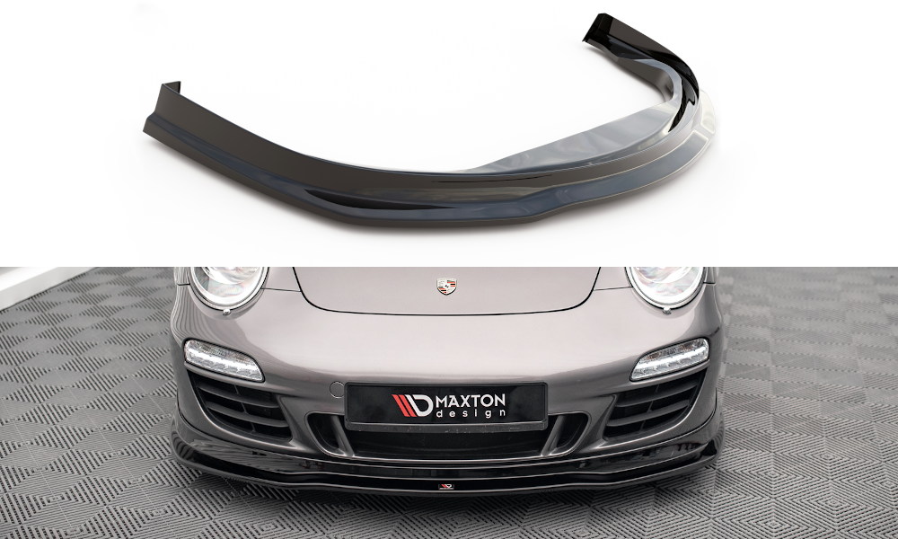 Maxton Front Ansatz V.1 für Porsche 911 Carrera GTS 997 Facelift schwarz Hochglanz