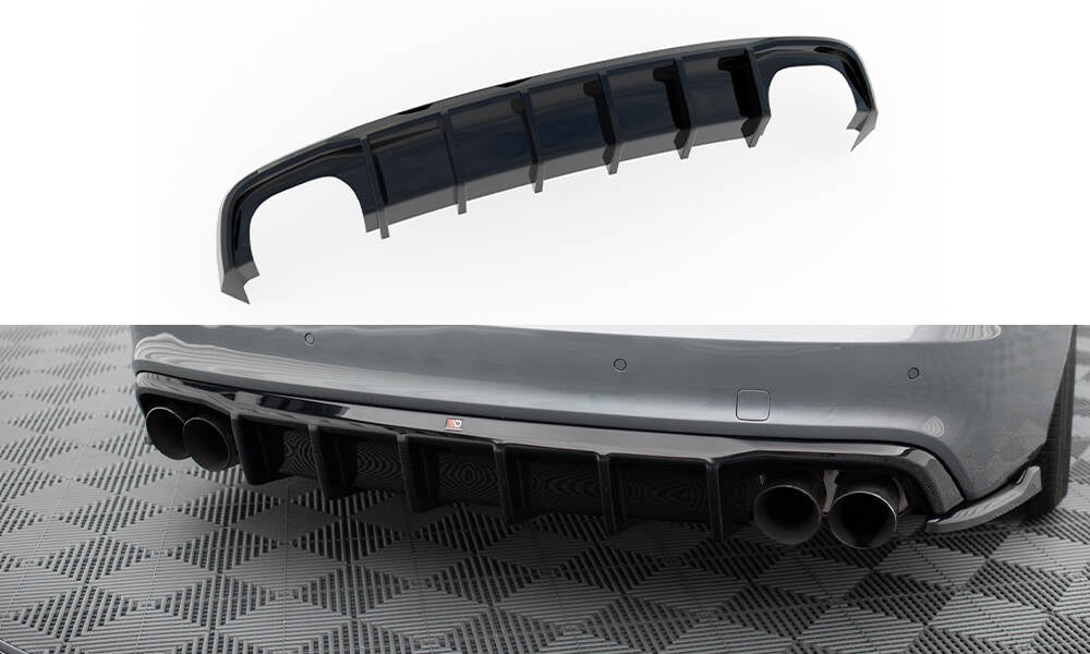 Maxton Diffusor Heck Ansatz für Audi S5 Coupe / Sportback 8T Facelift